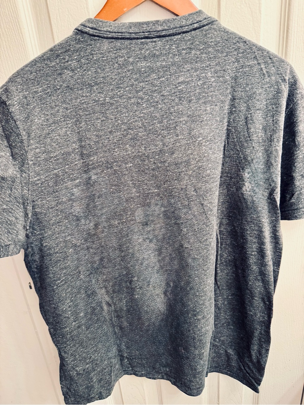 American Eagle Outfitters Heather Charcoal Tee with White Logo - Picture 3 of 3